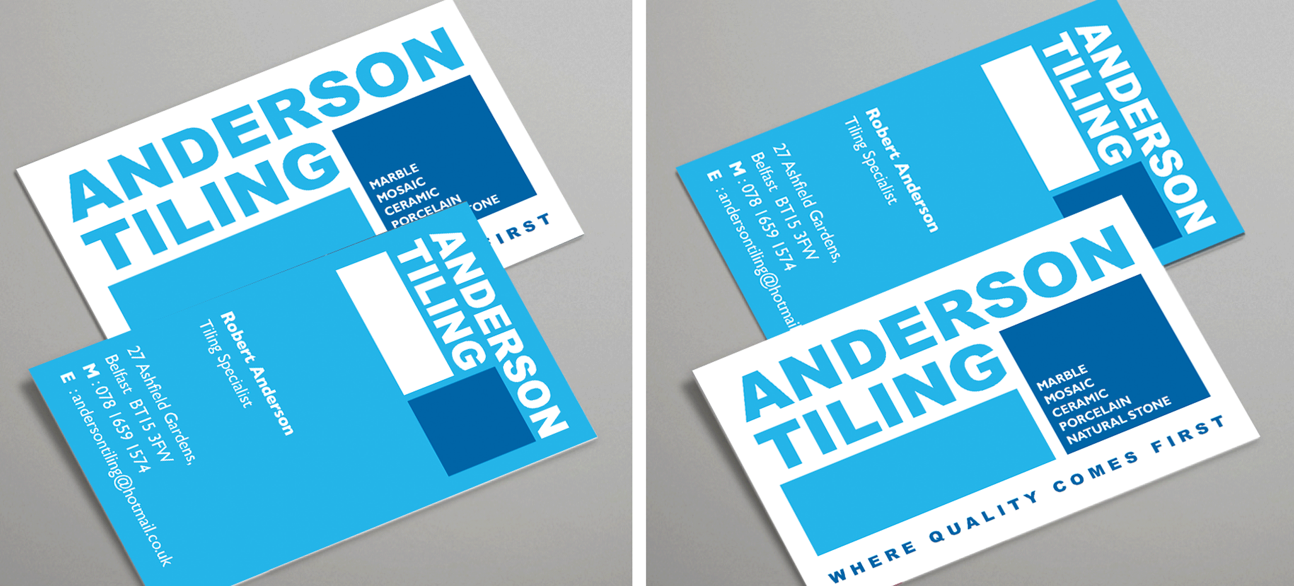 Anderson Tiling business cards