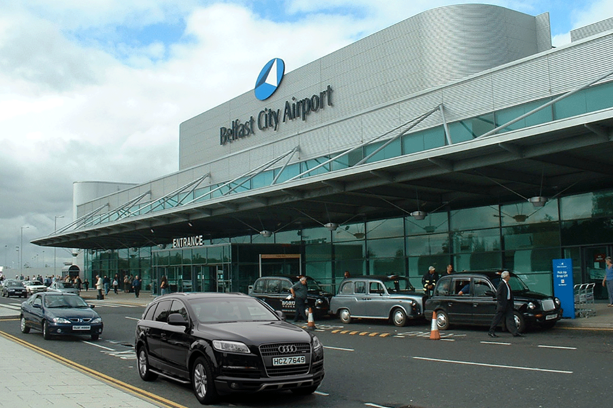 Belfast City Airport building signage