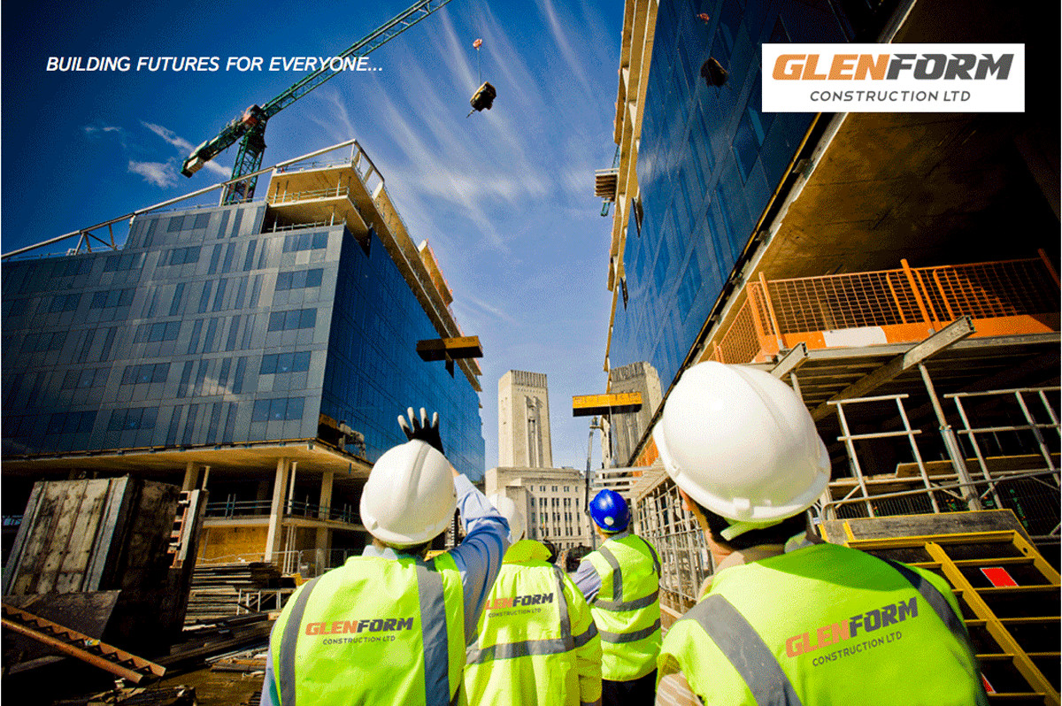 Glenform Construction website, building futures for everyone.