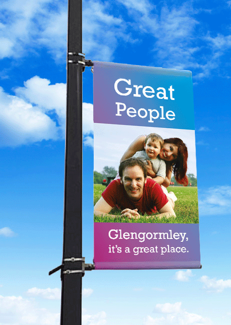 Glengormley, It's a great place street banner.