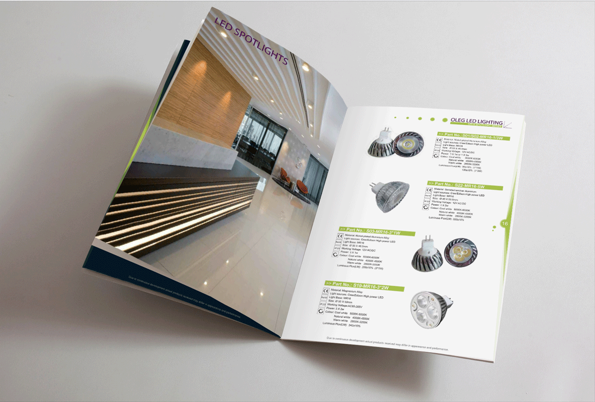 Oleg LED lighting product catalogue